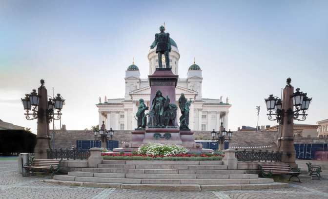 Standbeeld in Helsinki