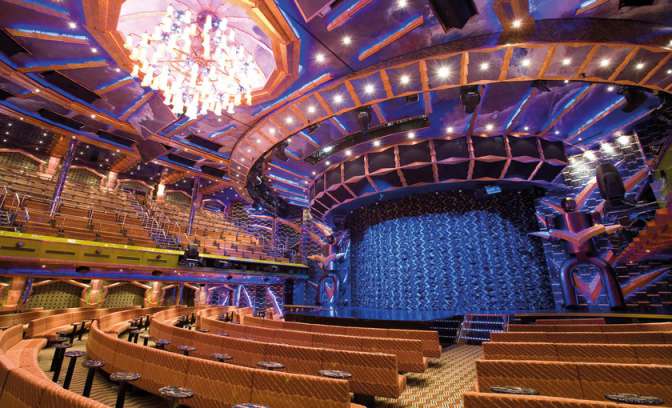 Hoogstaand entertainment in het theater van Costa Cruises