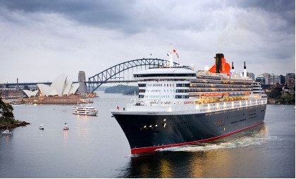 Het schip Queen Mary 2 van rederij Cunard Line