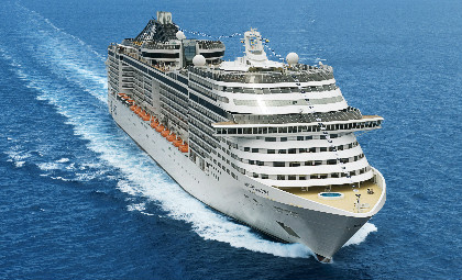 Cruiseschip MSC Splendida van rederij MSC cruises