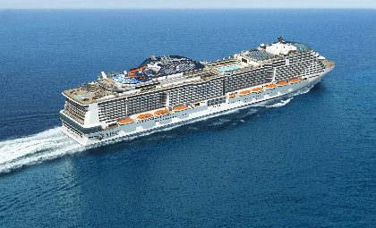 De MSC Bellissima van MSC Cruises