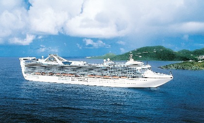 De Golden Princess van rederij Princess Cruises