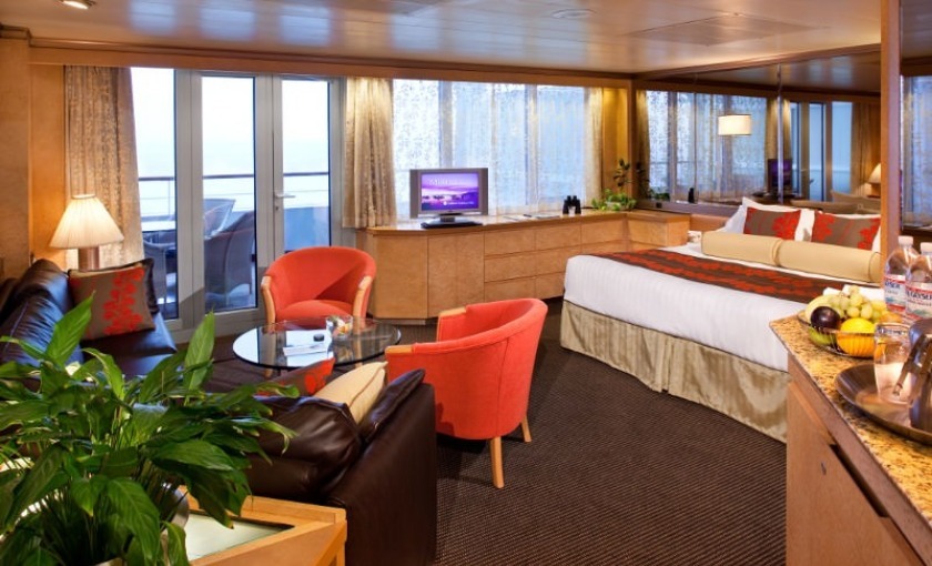 De deluxe veranda suite op de Rotterdam van Holland America Line