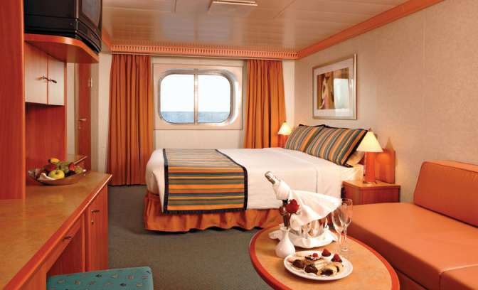 Een buitenhut op de Costa Magica