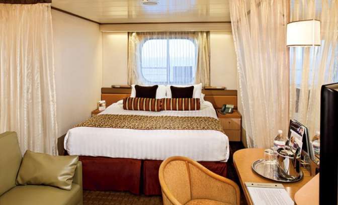 Een buitenhut op de Noordam van Holland America Line