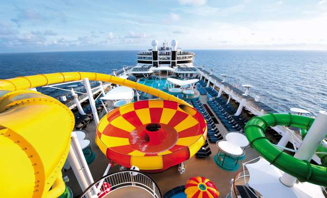 Glijbanen op de Norwegian Epic van de NCL