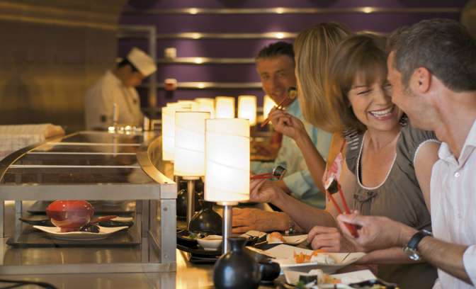 Sushi restaurant op een schip van AIDA