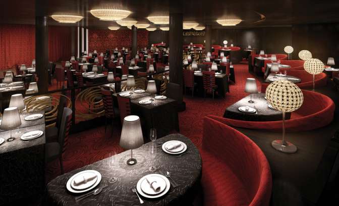 Supperclub op de Norwegian Escape van de NCL