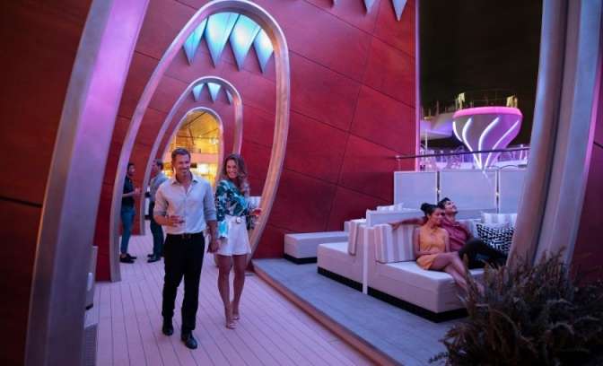 Celebrity Edge pool area night