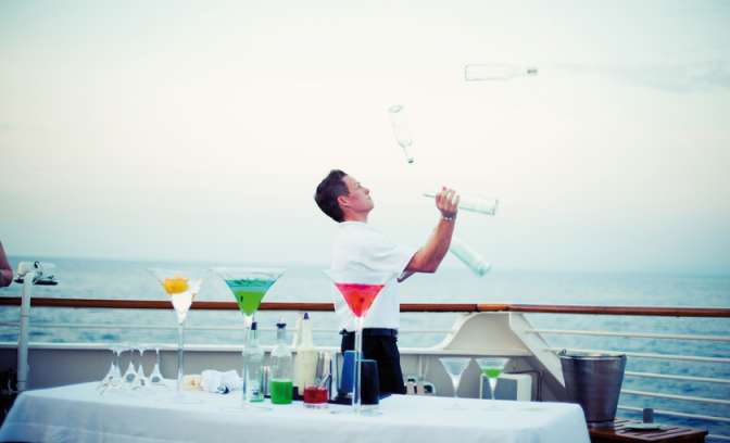 Een cokctail mixer op de SeaDream I van Seadream Yacht Club
