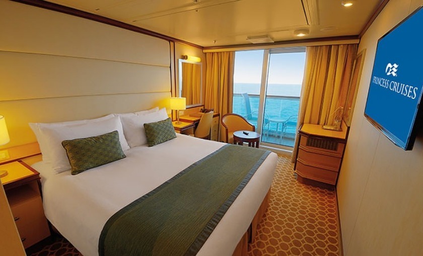 Een balkonhut op de Royal Princess van Princess Cruises