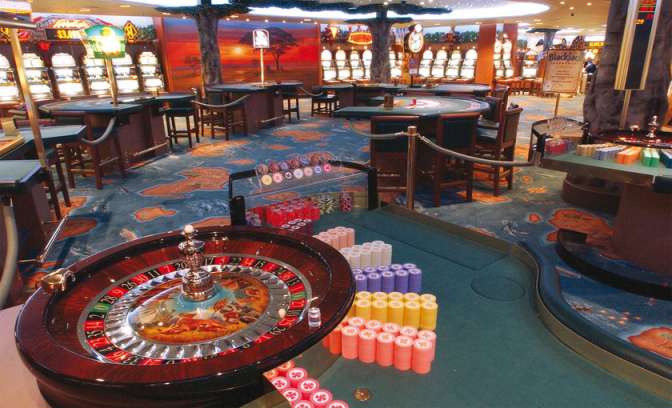Een casino op de Diamond Princess van Princess Cruises